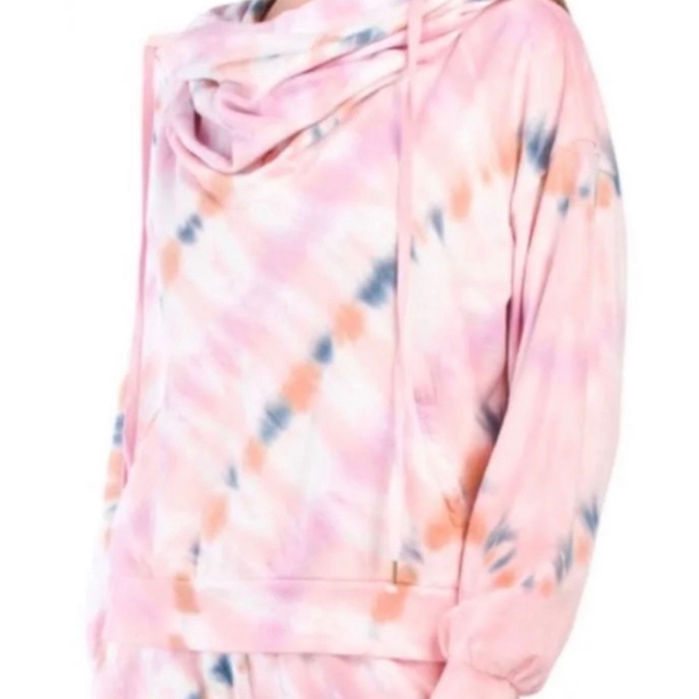 Young Fabulous & Broke Piper Tie Dye Cowl Neck Hoodie